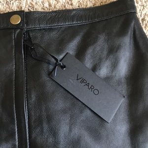Viparo | 100% Leather Skirt